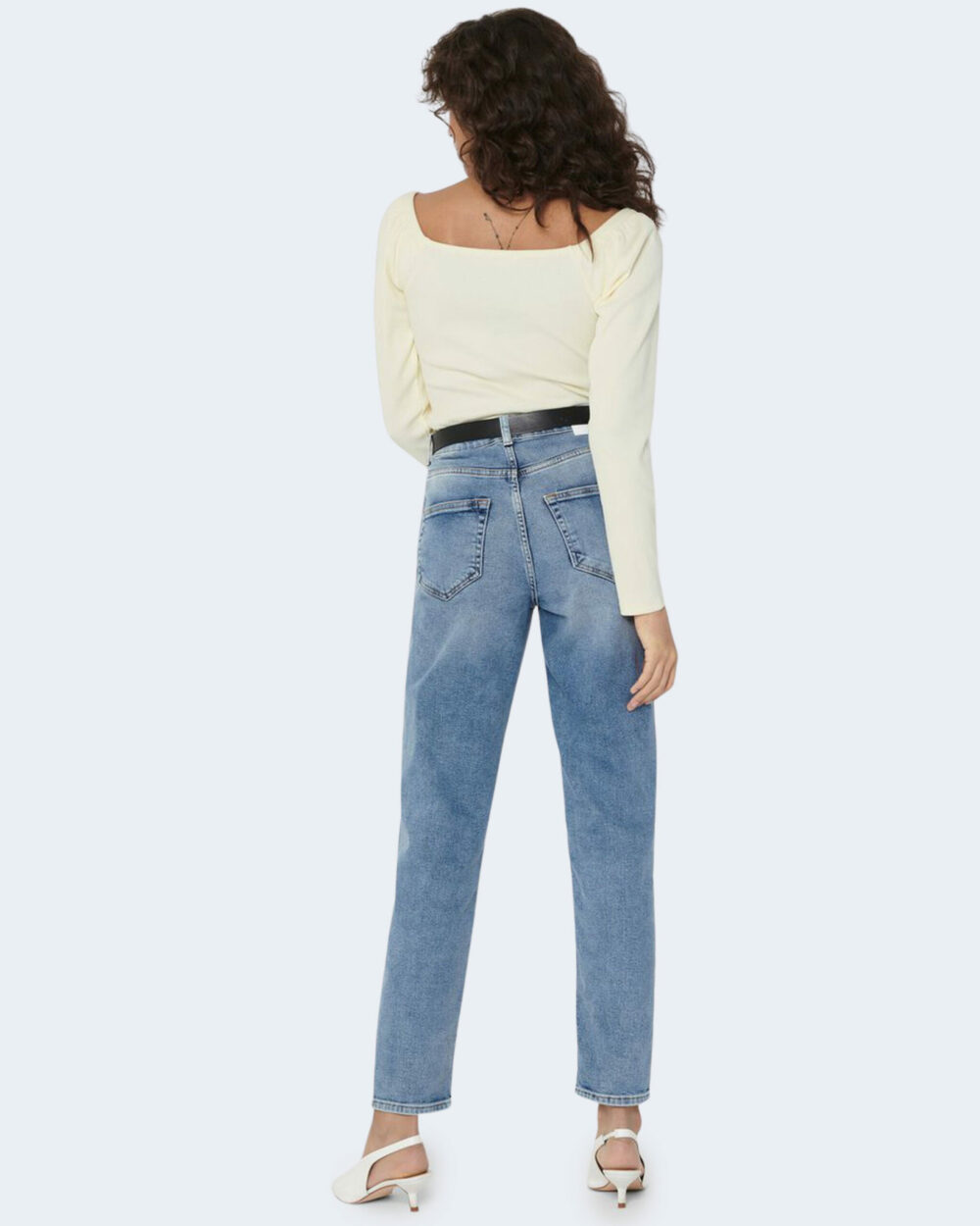 Jeans mom Only VENEDA LIFE MOM REA7452 NOOS Blue Denim Chiaro - Foto 3