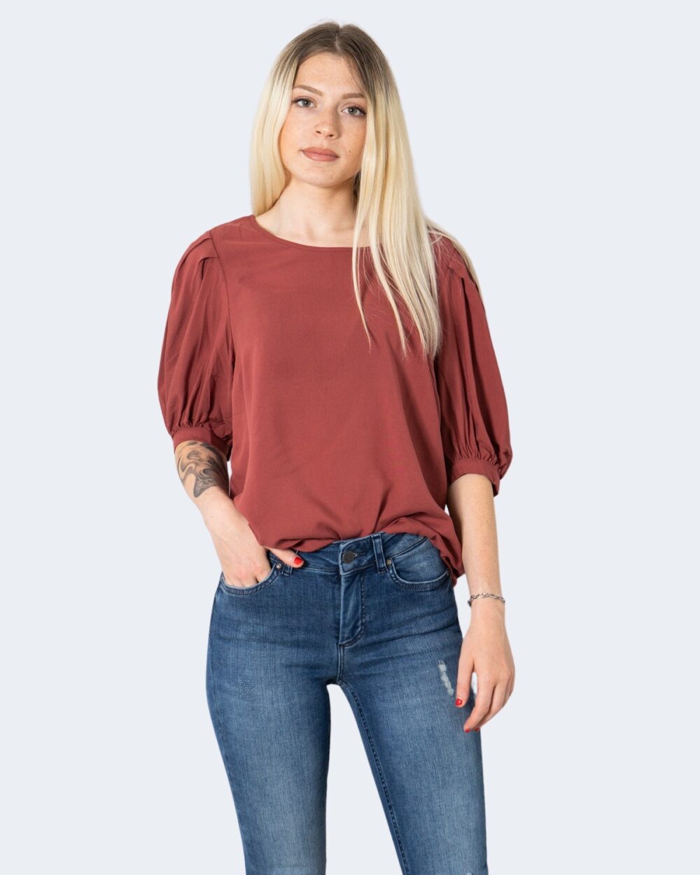 Blusa manica corta Only KARMA Mattone - Foto 1
