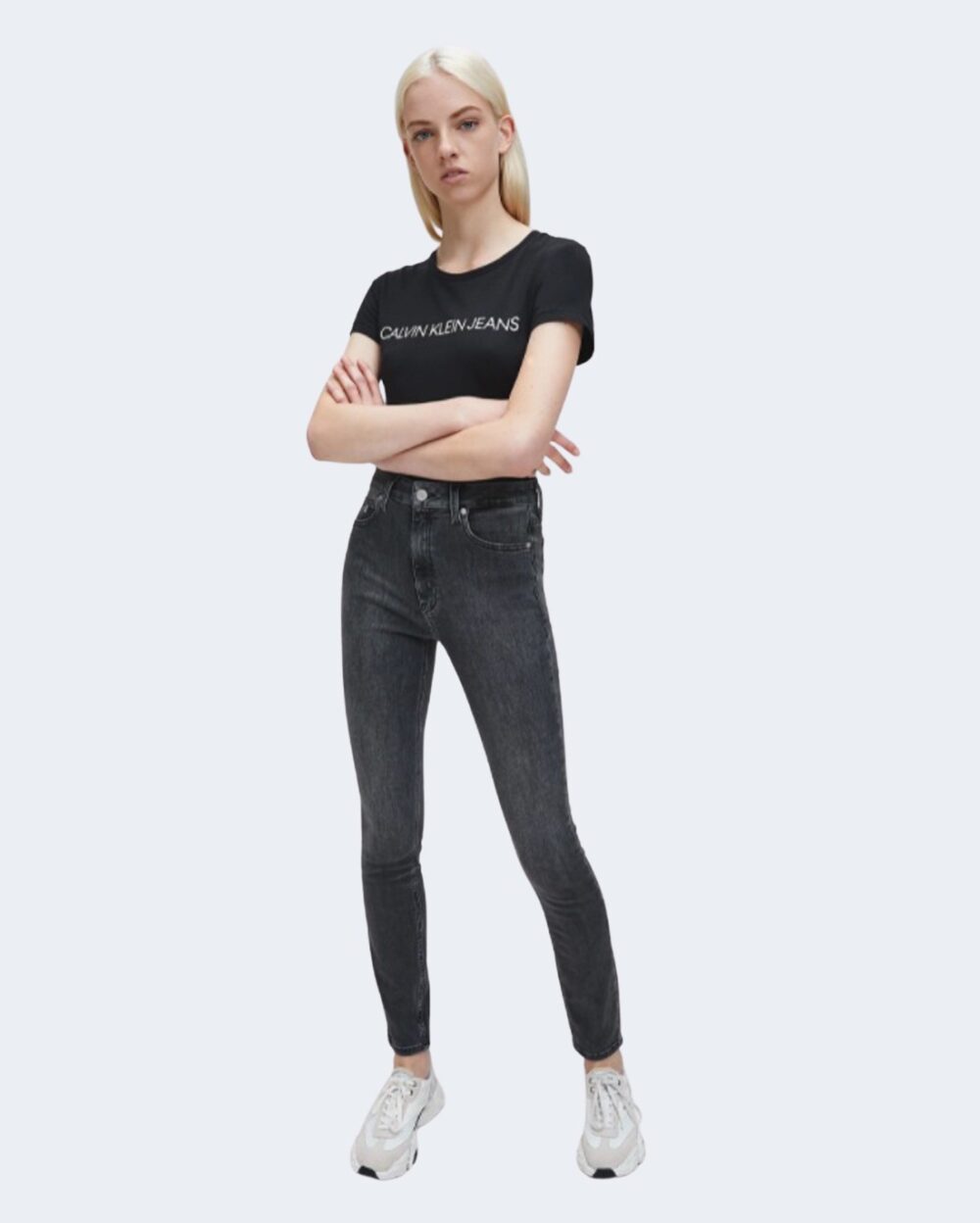 T-shirt Calvin Klein Jeans CORE INSTITUTIONAL Nero - Foto 2