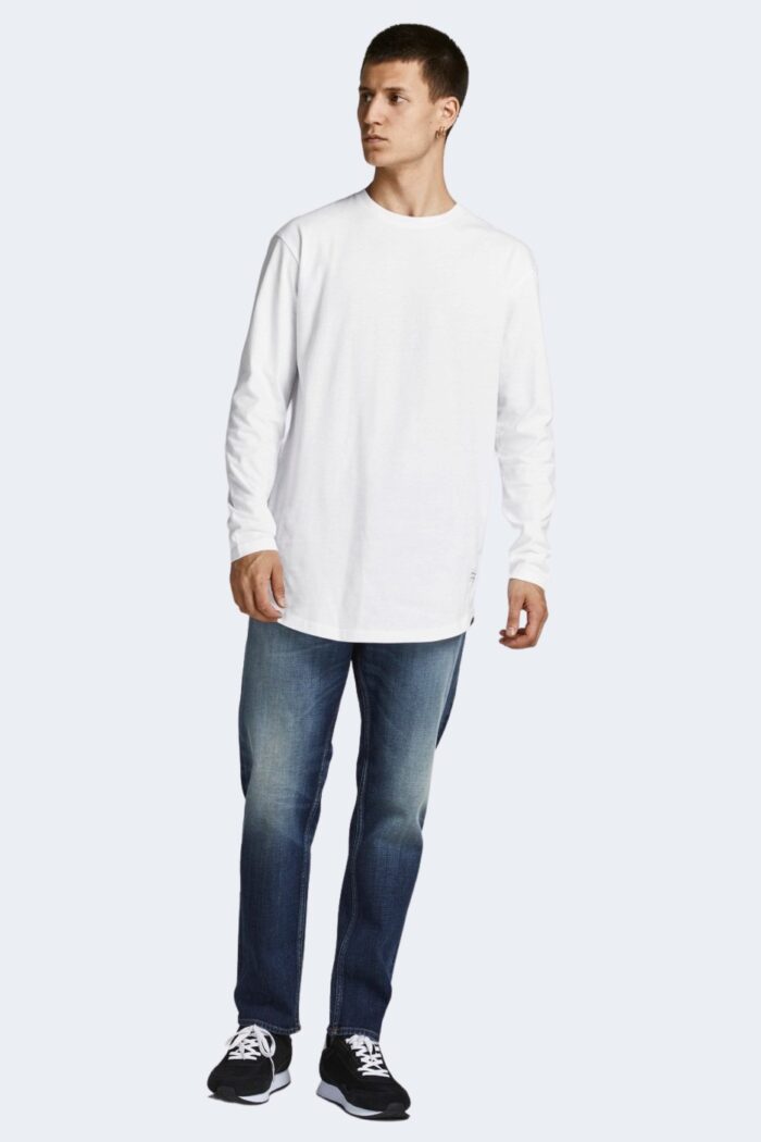 T-shirt manica lunga Jack Jones JJENOA TEE O-NECK LS NOOS – 12190128 Bianco