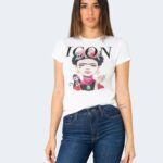 T-shirt Hiconika FRIDA MONKEY Bianco - Foto 1