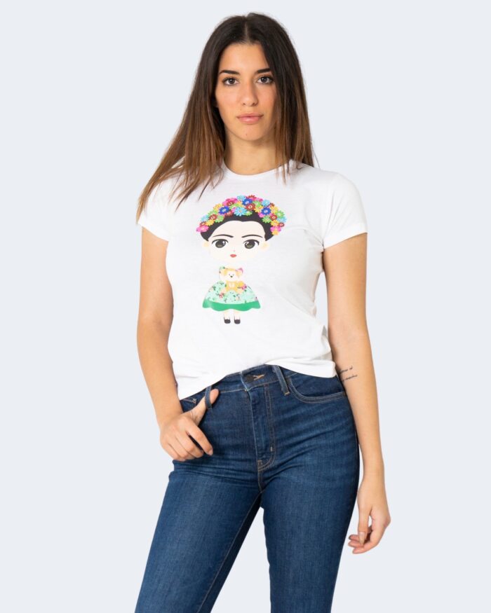 T-shirt Hiconika GIRL FLOWER LUCIDA Bianco – 72680