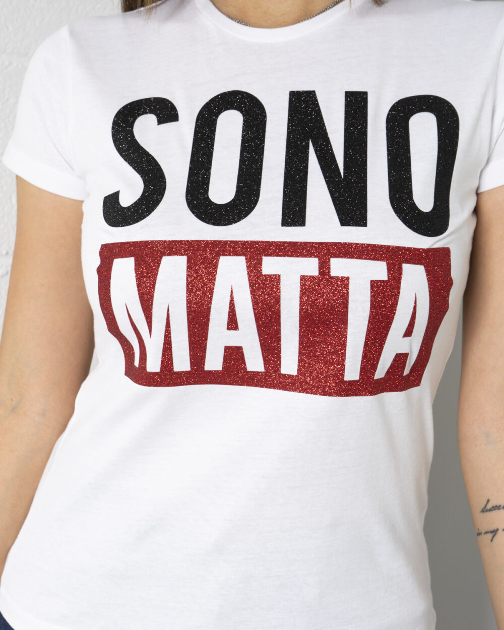 T-shirt Hiconika SONO MATTA Bianco - Foto 2
