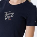 T-shirt Tommy Hilfiger Jeans SKINNY SCRIPT Blu - Foto 2