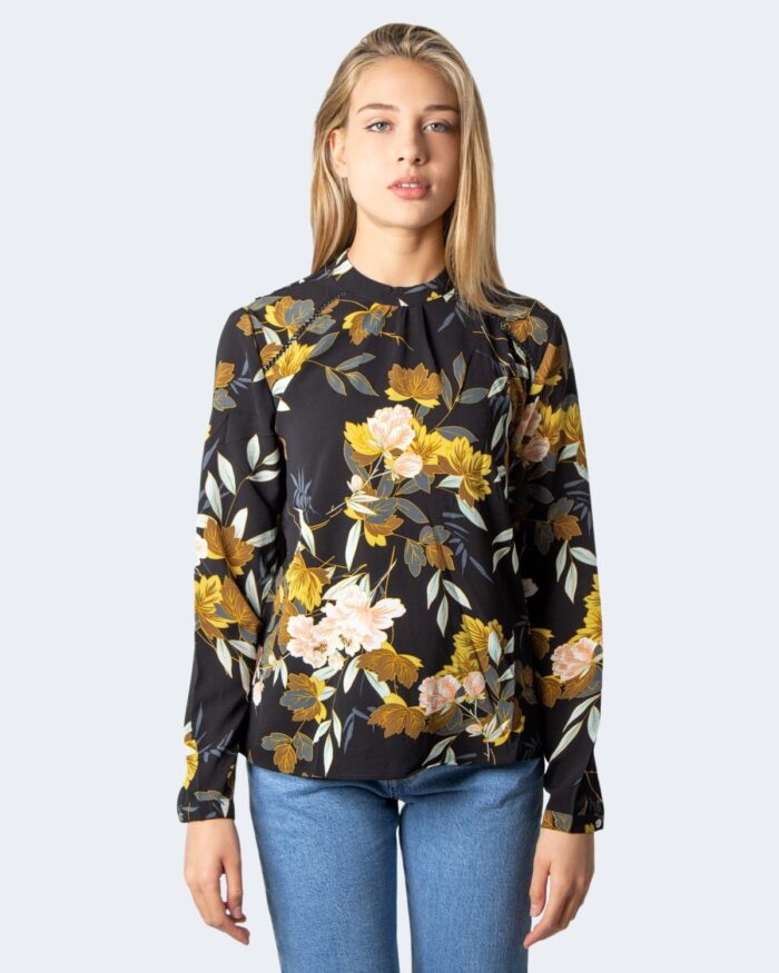 Bluse manica lunga Only New Mallory Aop L/S Blouse Wvn Noos Nero – 36695
