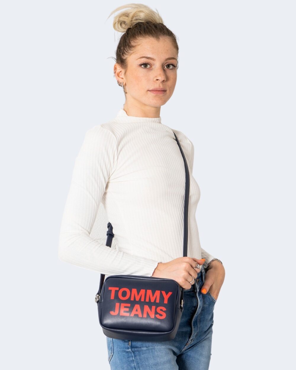 Borsa Tommy Hilfiger Jeans ESSENTIAL Blu - Foto 2