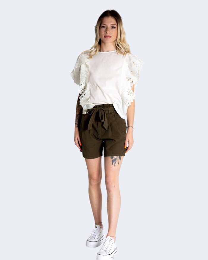 Canotta Only SANNE S/S BRODERIE TOP JRS Panna – 74162