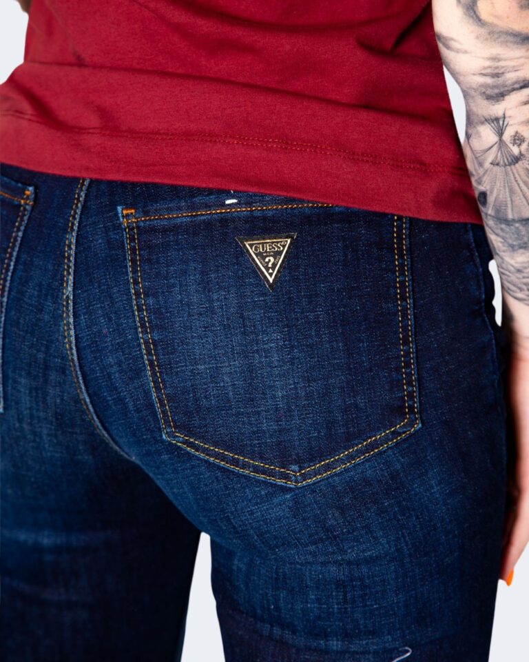 Jeans skinny Guess SUPER HIGH YOKE Denim scuro - Foto 4