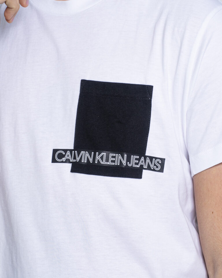 T-shirt Calvin Klein Jeans INSTIT CONTRAST POCKET COLOR TEE Bianco - Foto 2