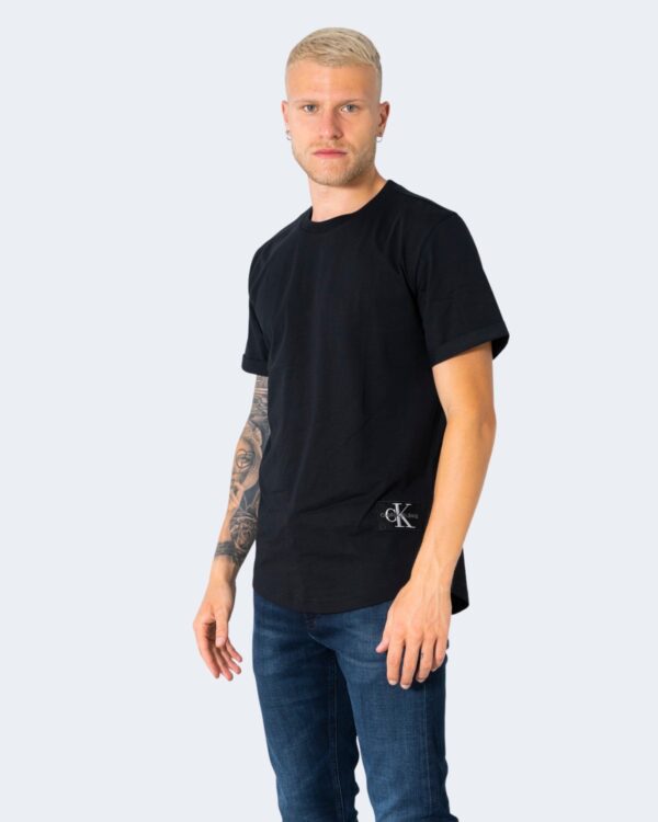 T-shirt Calvin Klein Jeans TURN UP SLEEV Nero - Foto 1