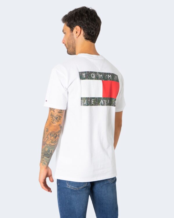 T-shirt Tommy Hilfiger Jeans CAMO FLAG Bianco - Foto 1