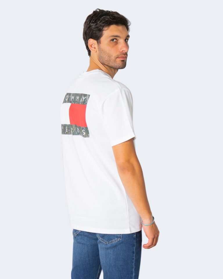 T-shirt Tommy Hilfiger Jeans CAMO FLAG Bianco - Foto 2