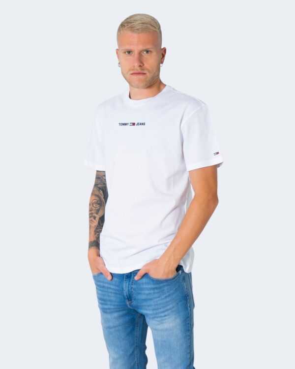 T-shirt Tommy Hilfiger Jeans TJM SMALL TEXT TEE DM0DM09701 Bianco - Foto 1