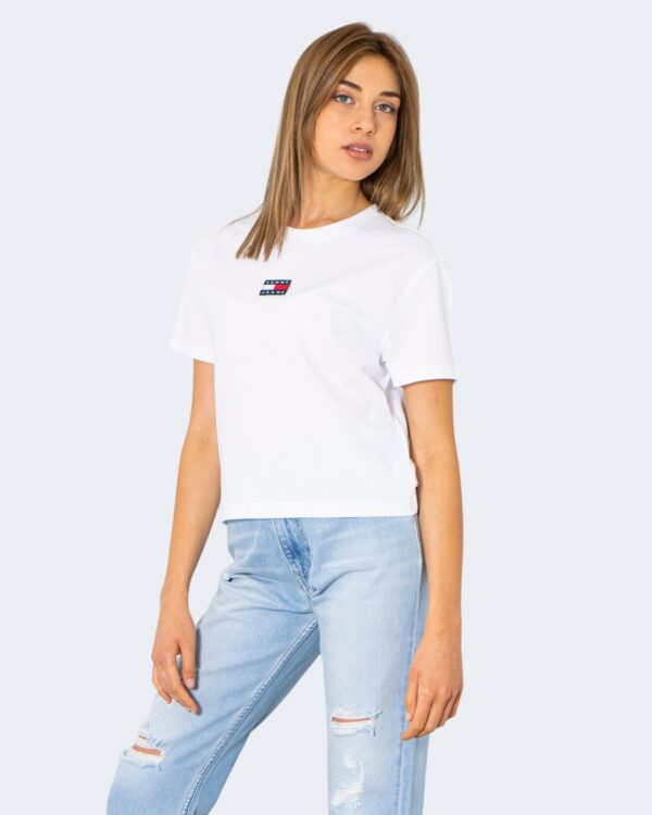 T-shirt Tommy Hilfiger Jeans CENTER BAD Bianco - Foto 1