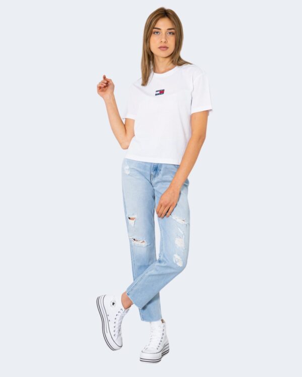 T-shirt Tommy Hilfiger Jeans CENTER BAD Bianco - Foto 2