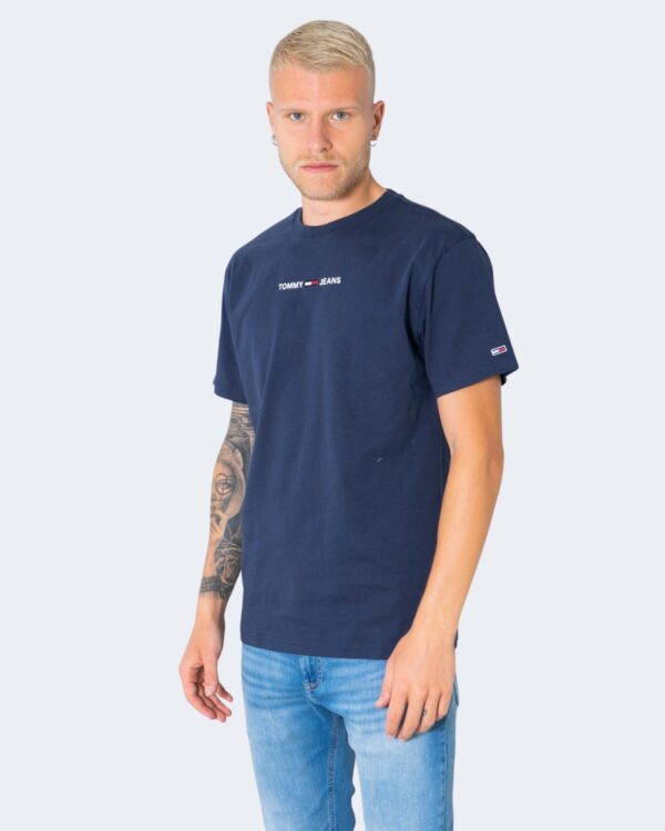 T-shirt Tommy Hilfiger Jeans TJM SMALL TEXT TEE DM0DM09701 Blu - Foto 1
