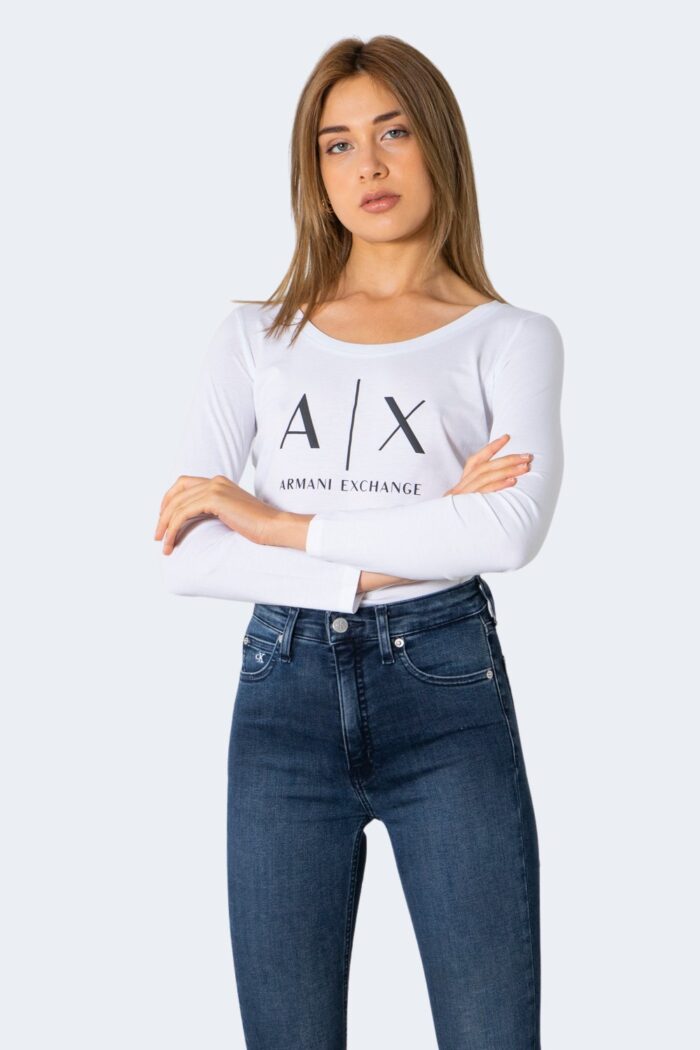 T-shirt manica lunga Armani Exchange – Bianco – 72543