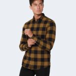 Camicia manica lunga Only & Sons ONSGUDMUND LS CHECKED SHIRT NOOS Marrone - Foto 1