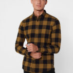 Camicia manica lunga Only & Sons ONSGUDMUND LS CHECKED SHIRT NOOS Marrone - Foto 3