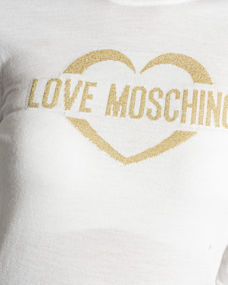 Maglia Love Moschino APPLY ON BAG Panna - Foto 2