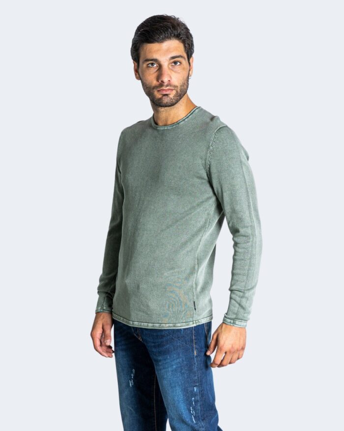 Maglia Only & Sons GARSON 12 WASH CREW KNIT NOOS Verde – 74360