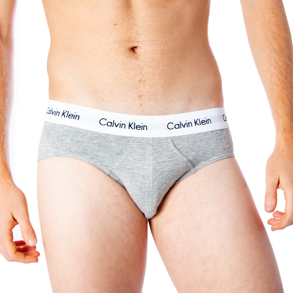 Slip Calvin Klein Underwear 3 Hip Brief Grigio - Foto 5