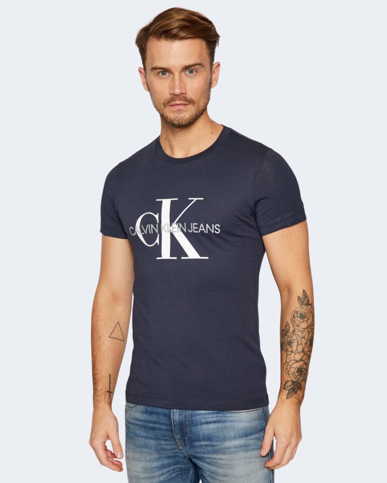 T-shirt Calvin Klein Jeans ICONIC MONOGRAM Blu - Foto 1
