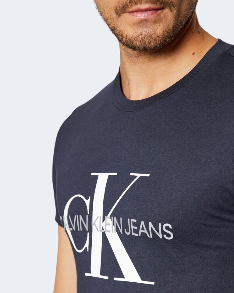 T-shirt Calvin Klein Jeans ICONIC MONOGRAM Blu - Foto 2
