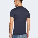 T-shirt Calvin Klein Jeans ICONIC MONOGRAM Blu - Foto 4