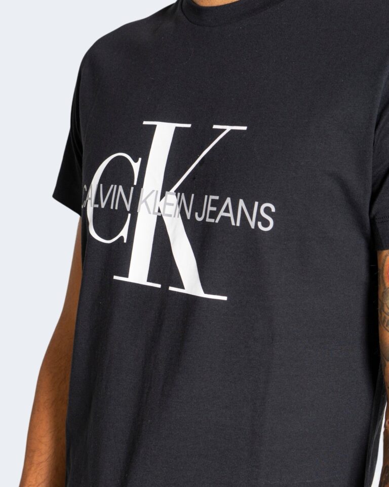 T-shirt Calvin Klein Jeans ICONIC MONOGRAM Nero - Foto 4