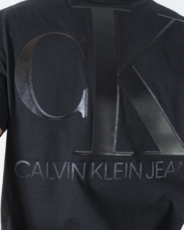 T-shirt Calvin Klein Jeans LEATHER MONOGRAM Nero - Foto 5