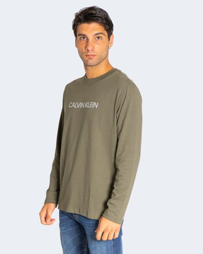 T-shirt manica lunga Calvin Klein Performance PW Verde Oliva – 71983