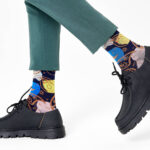 Calzini Lunghi Happy Socks DRESSED ABSTRACT PAISLEY SOCK Blu - Foto 1