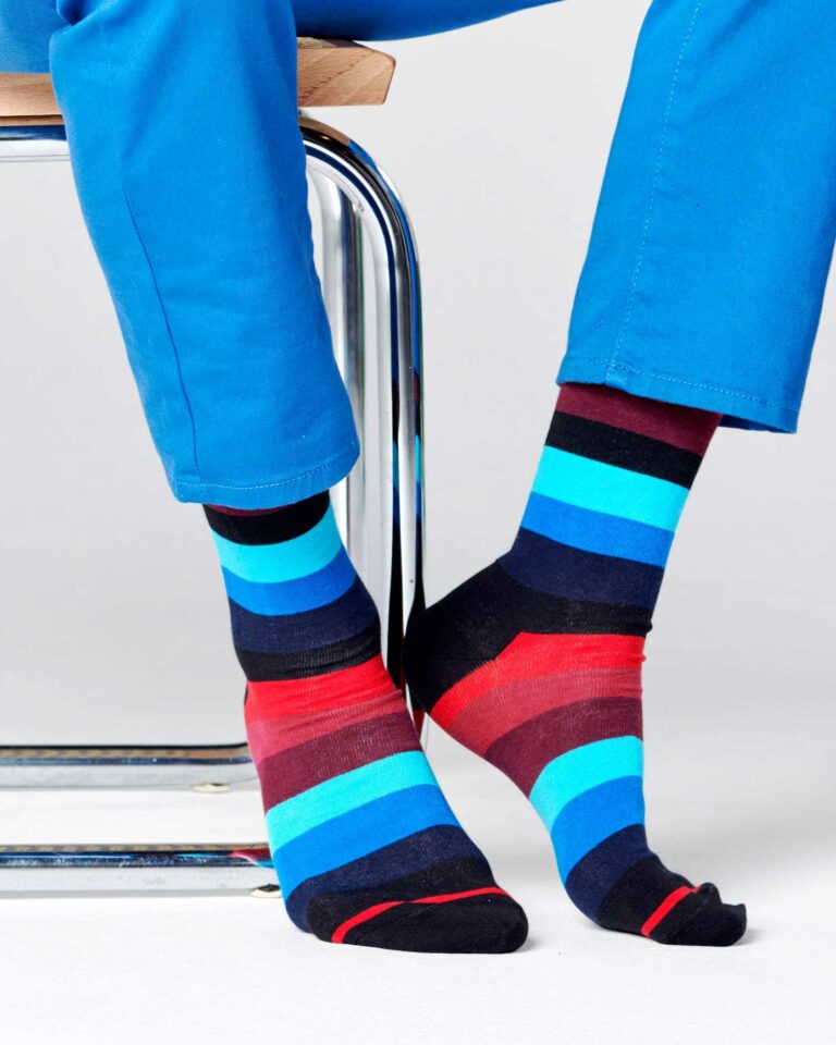 Calzini Lunghi Happy Socks CALZINI STRIPE SOCK Nero - Foto 1