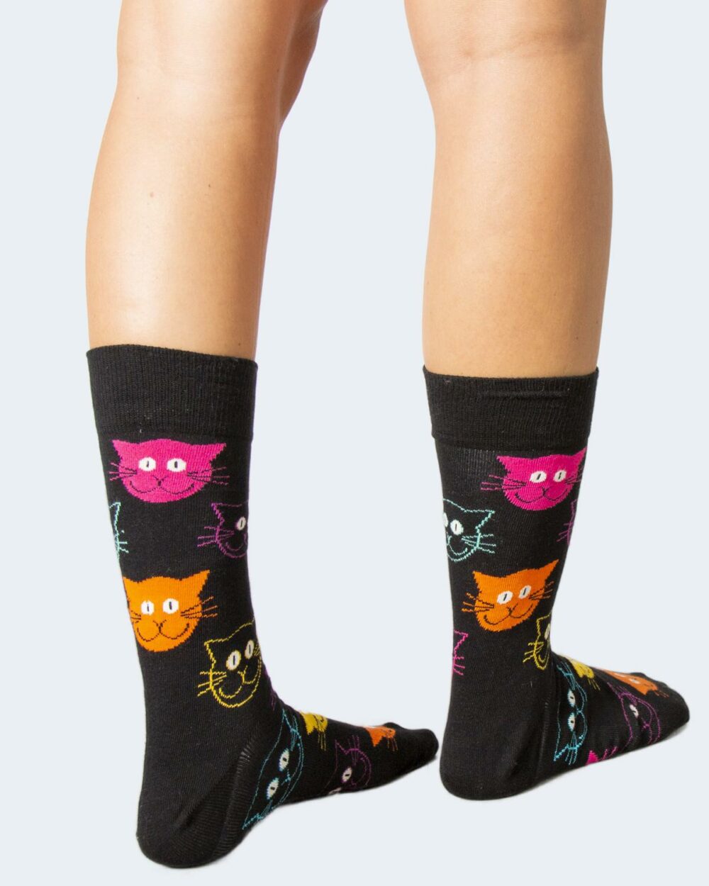 Calzini Lunghi Happy Socks CAT Nero - Foto 1