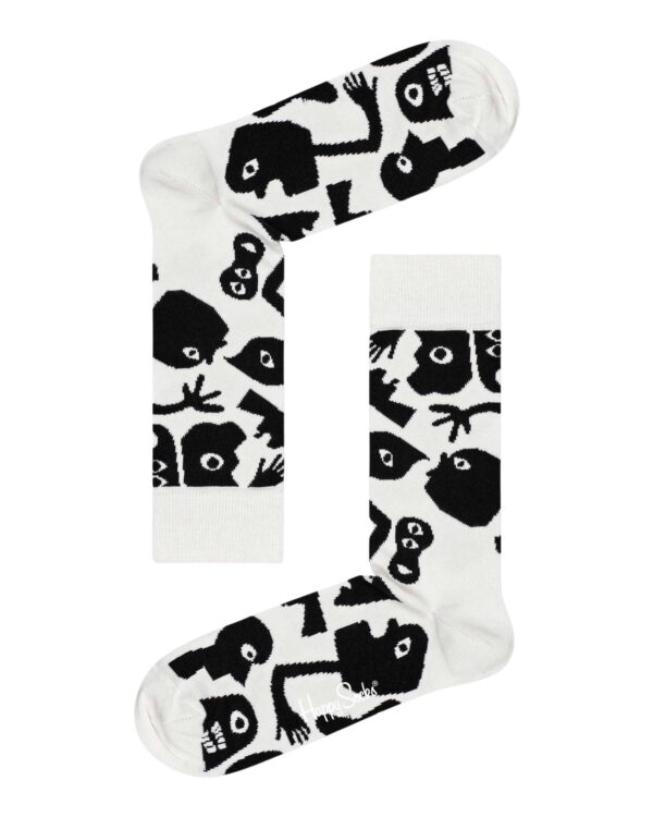 Calzini Lunghi Happy Socks NIGHTMARE SOCK Panna - Foto 3
