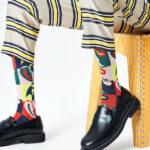 Calzini Lunghi Happy Socks DRESSED PAISLEY BONANZA SOCK Verde Oliva - Foto 1