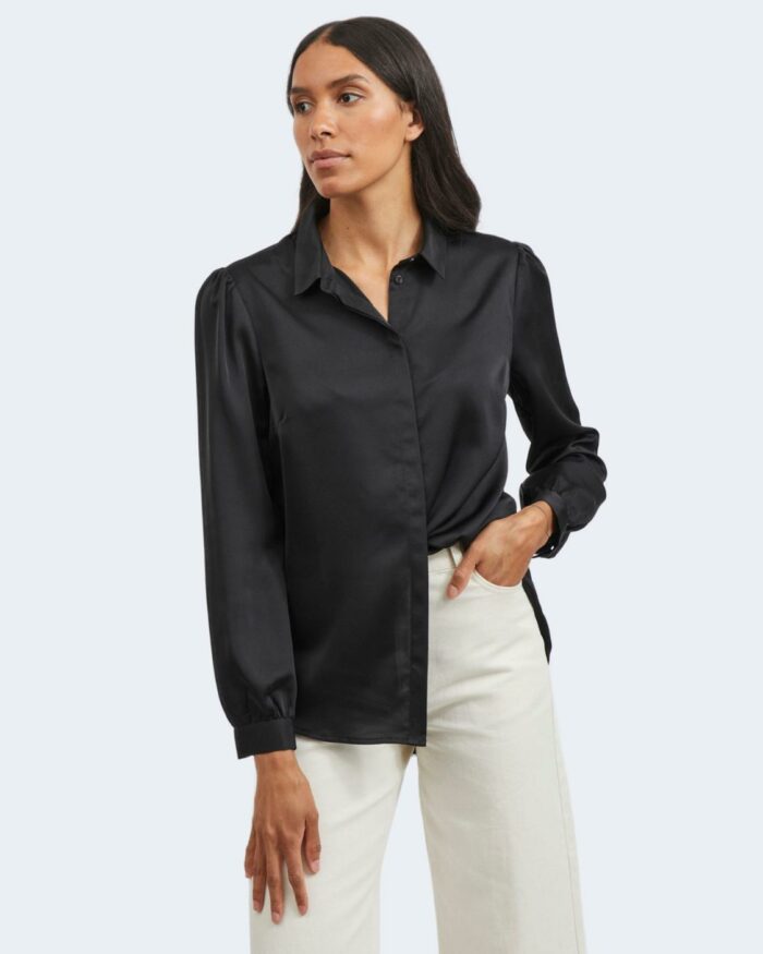 Camicia manica lunga Vila Clothes NOOS – VIELLETTE SATIN L/S SHIRT/SU – NOOS Nero – 78018