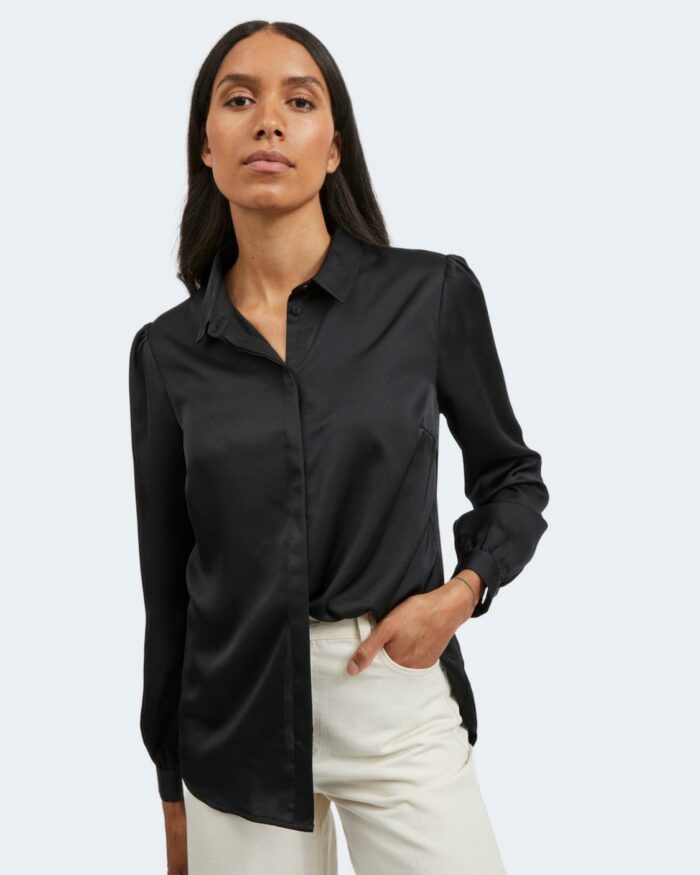 Camicia manica lunga Vila Clothes NOOS – VIELLETTE SATIN L/S SHIRT/SU – NOOS Nero – 78018
