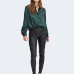 Camicia manica lunga Vila Clothes VIELLETTE SATIN Verde - Foto 3