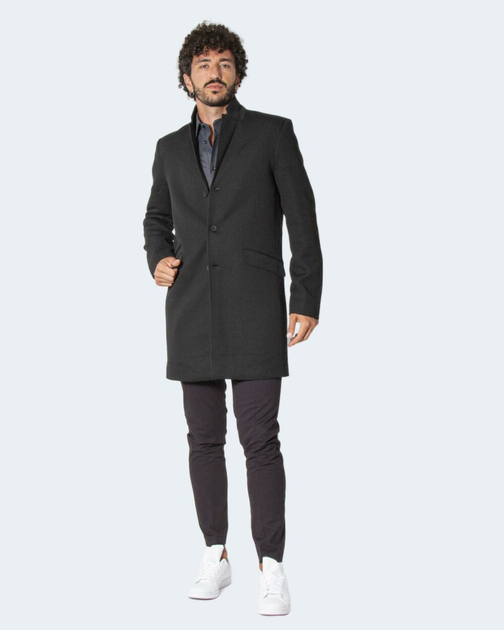 Cappotto Only & Sons ONSJULIAN KING COAT IN OTW VD - 22016665 Nero - Foto 4