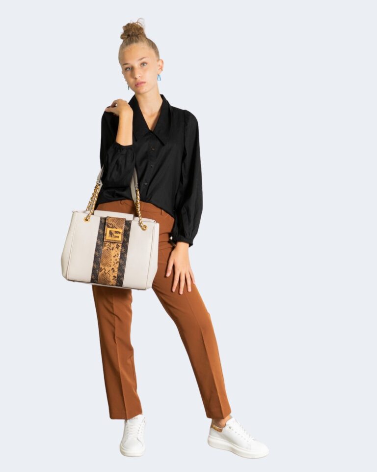 Pantaloni a sigaretta Only ORLEEN Beige scuro - Foto 4