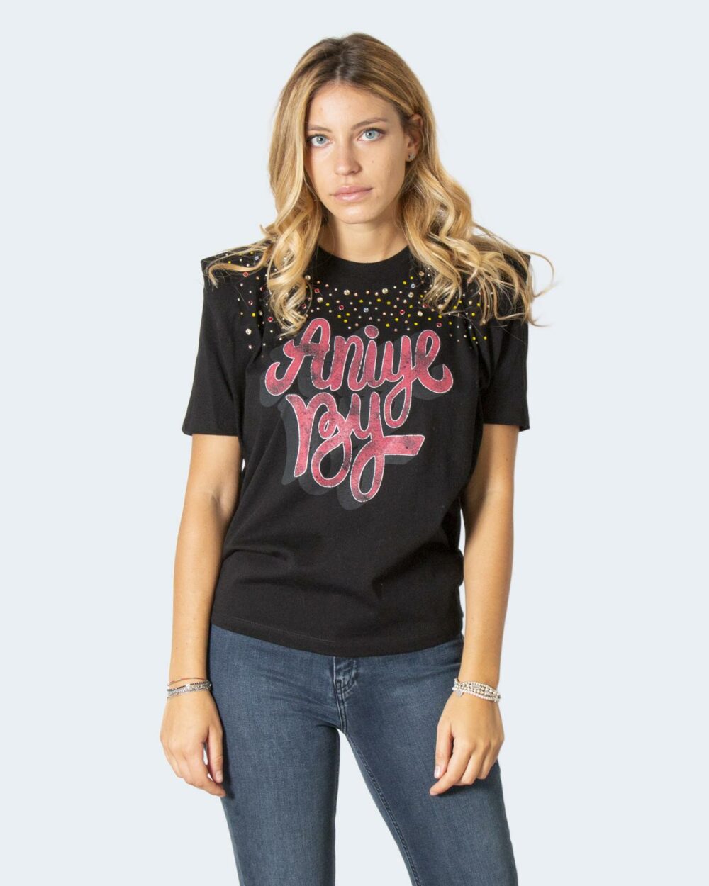 T-shirt Aniye By KRISTAL Nero - Foto 4