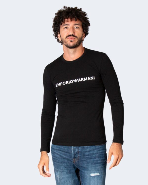 T-shirt manica lunga Emporio Armani Underwear CREW NECK Nero - Foto 1