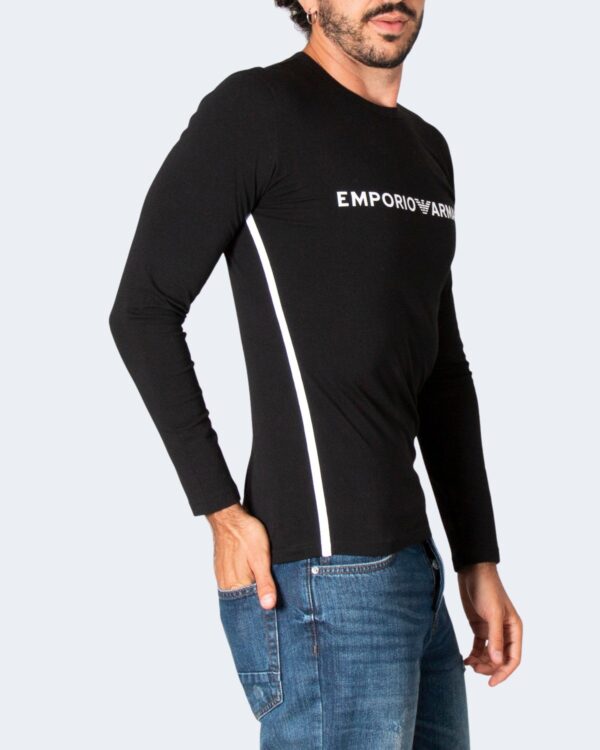 T-shirt manica lunga Emporio Armani Underwear CREW NECK Nero - Foto 2