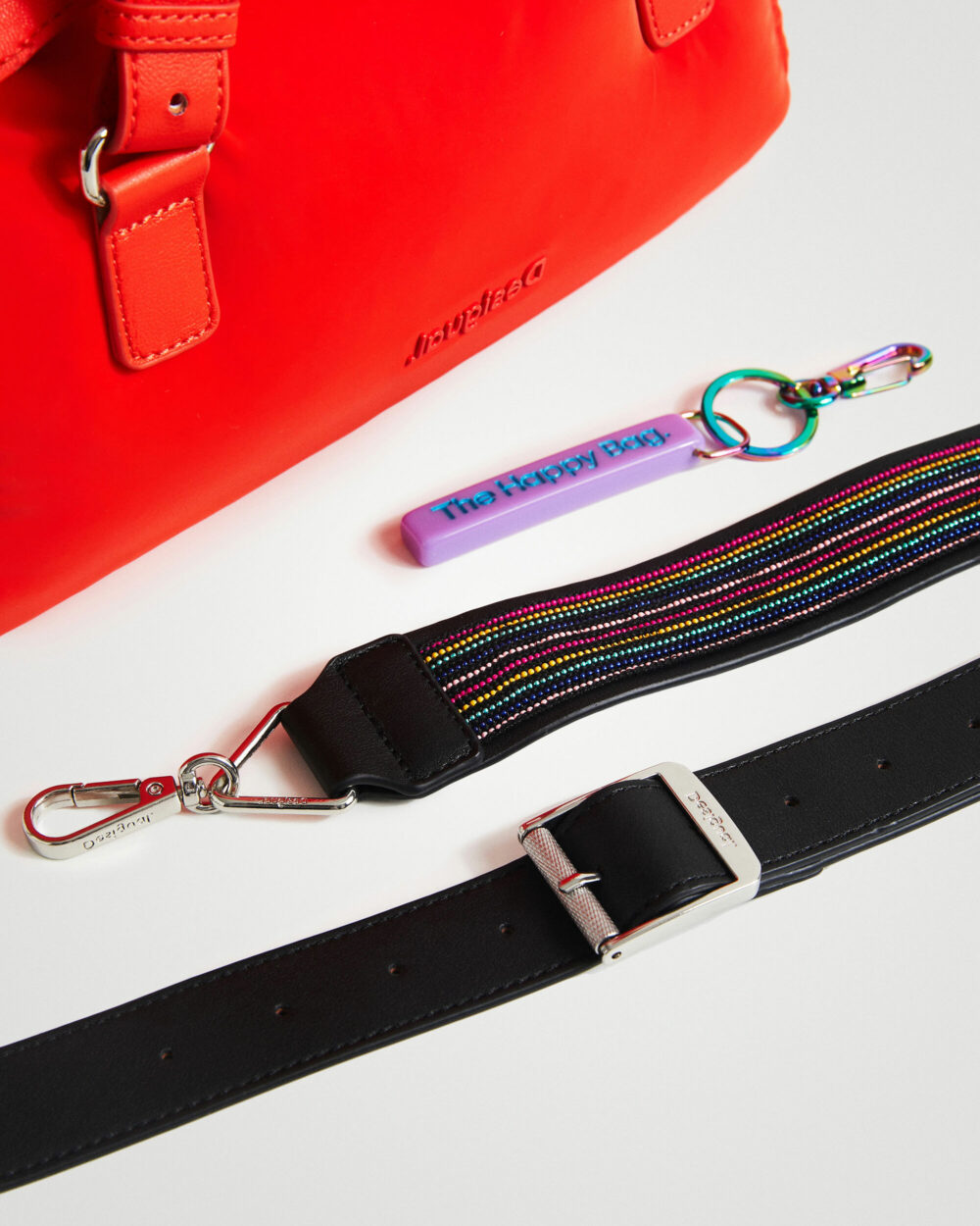 Borsa Desigual happy bag loverty Arancione - Foto 4