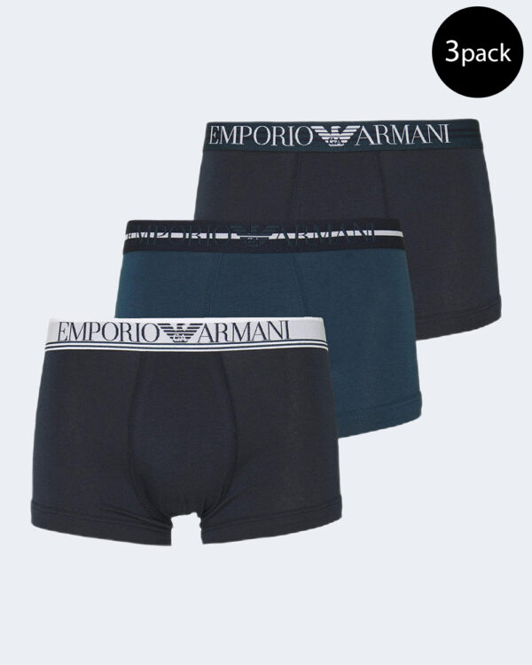 Boxer Emporio Armani Underwear 3PACK TRUNK Blu - Foto 1
