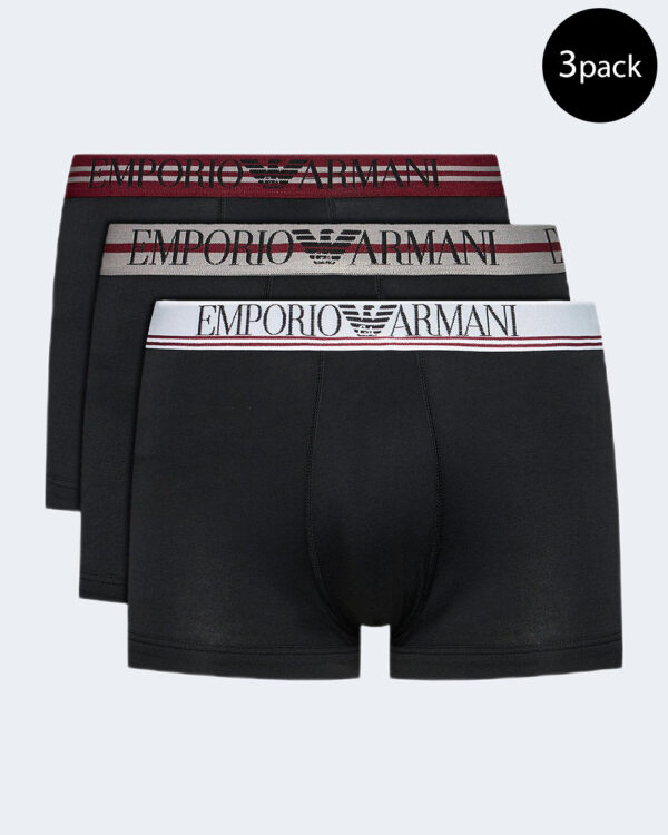Boxer Emporio Armani Underwear 3PACK TRUNK Nero - Foto 1