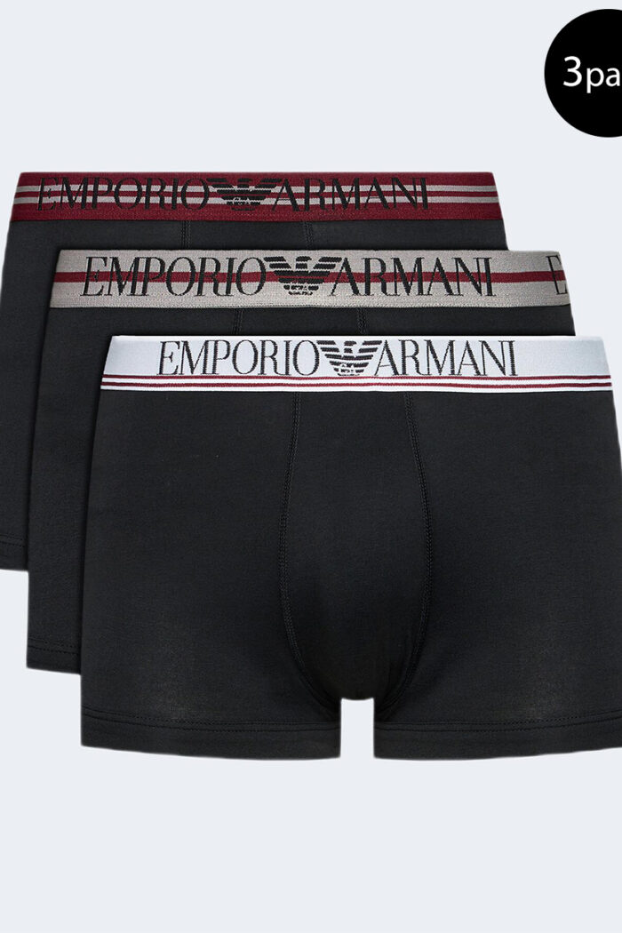 Boxer Emporio Armani Underwear 3PACK TRUNK Nero