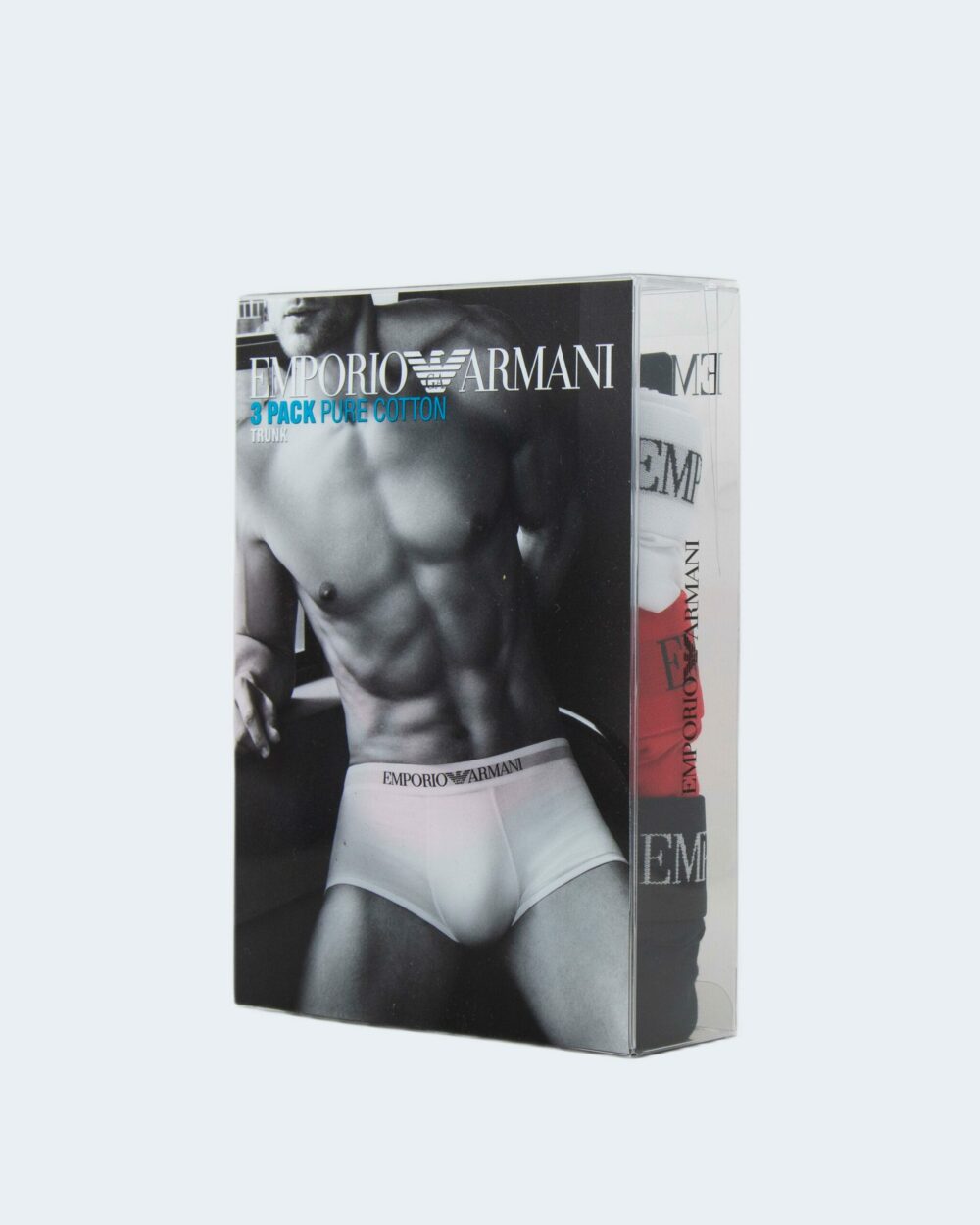 Boxer Emporio Armani Underwear 3 Pack Trunk Rosso - Foto 5